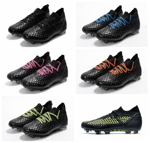 2018 discount original mens soccer cleats Future 18.1 NetFit hyFG football soccer shoes high ankle Future 18 Netfit On/off football boots