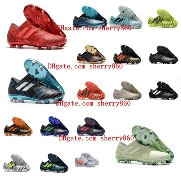 2018 mens soccer cleats Nemeziz 17 360 Agility FG soccer shoes nemeziz tango Crampons de football boots messi top quality cheap