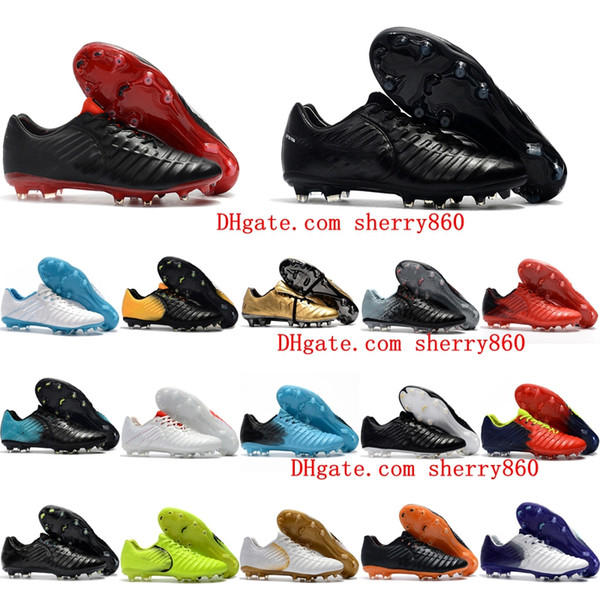 2019 leather soccer cleats Tiempo Legend VII FG soccer shoes mens Tiempo Totti X Roma football boots scarpe calcio new arrval