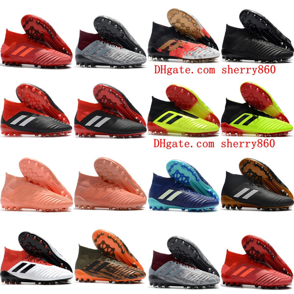 2018 new cheap Predator 18+AG soccer shoes Predator accelerator 18 mens soccer cleats Predator 18.1 19.1 AG football boots botas de futbol