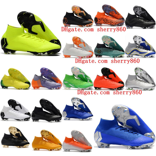 2019 mens soccer cleats Mercurial Superfly VI 360 Elite Neymar FG soccer shoes outdoor cr7 football boots Ronaldo scarpe da calcio hot