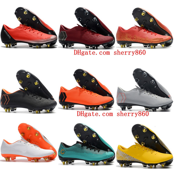 2018 new mens soccer cleats Mercurial Vapor XII PRO SG soccer shoes mercurial superfly football boots top quality cr7 scarpe calcio outdoor