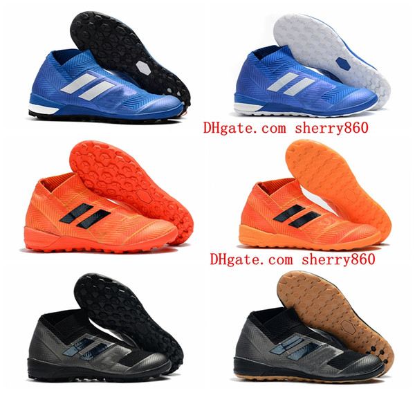 2019 new arrival mens soccer cleats Nemeziz Tango 18+ TF IN indoor soccer shoes Tango 18+ high ankle football boots scarpe calcio chuteiras