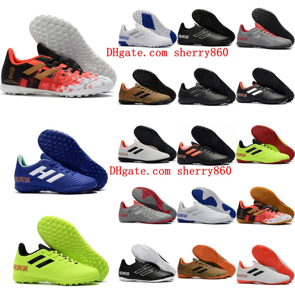 2018 indoor turf soccer shoes Predator Tango 18 zapatos hombre 18.4 IN TF football boots mens low soccer cleats new arrival