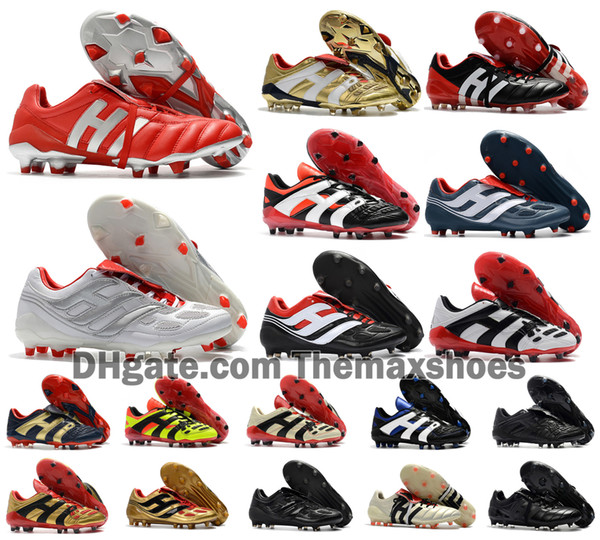 Hot Classics Predator Accelerator Electricity Precision MANIA FG Beckham DB Zidane ZZ 1998 Men soccer shoes cleats football boots Size 39-45