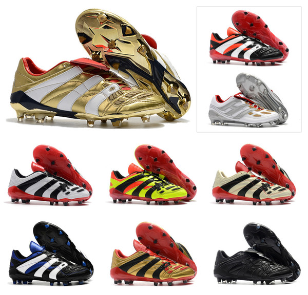 Hot 2019 Predator Accelerator Electricity FG DB Golden Zidane ZZ Beckham Becomes 1998 98 Men soccer shoes cleats football boots Size 39-45