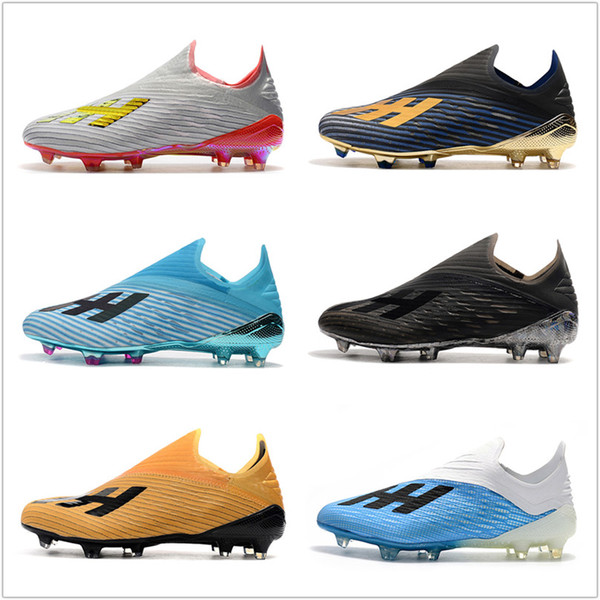 2019 High Quality X 19.1 FG Mens Soccer Shoes with shoelace Cleats Cheap chaussures crampons de football boots x19+ scarpe da calcio