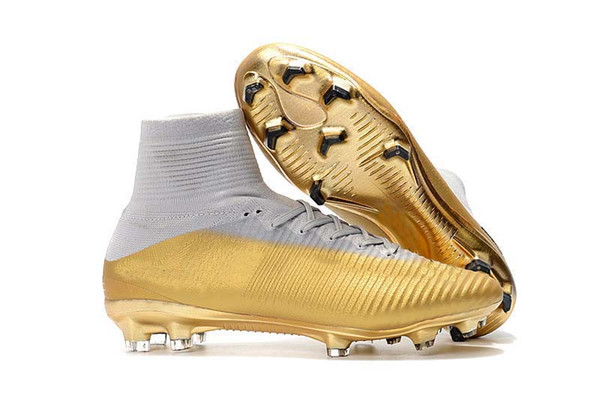 New Classic Style Football Boots Men/Women/Kids Size 35-45 Mercurial Superfly V TF/IC FG CR7 Soccer Shoes Mens Soccer Cleats