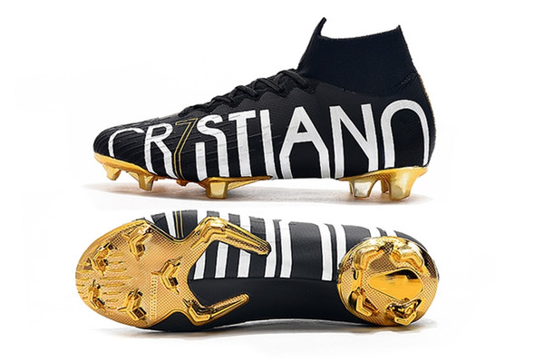 2019 New CR7 SE Elite KJ VI 360 FG Soccer Shoes Football Boot Mercurial Superfly 6 LVL UP Cristiano Ronaldo Men Soccer Cleats