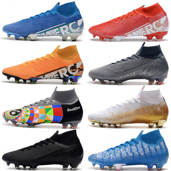 Mens High Tops Football Boots Under The Radar Mercurial Superfly VII 360 Elite FG Soccer Shoes Neymar ACC Superfly 7 Outdoor Soccer Cleats