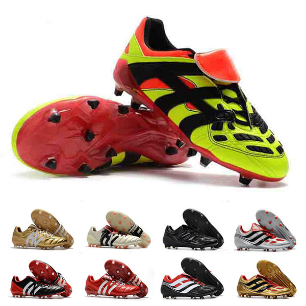 Predator Accelerator Soccer Shoes Electricity FG DB David Beckham Becomes 1998 98 Men Cleats Football Boots Size 39-46