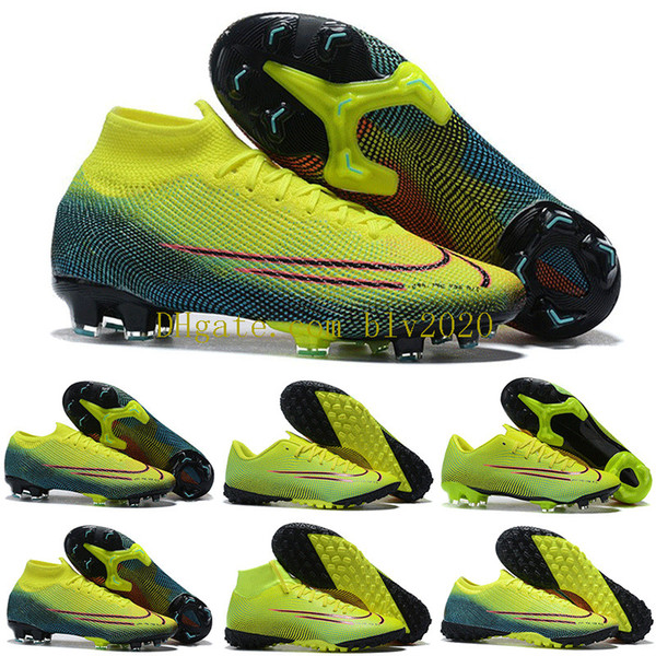 New Mens Mercurial Superfly VII Elite FG MDS002 Football Boot  360 Neymar CR7 Vapors XIII TF Dream Speed MDS 002 Soccer Cleats Shoes