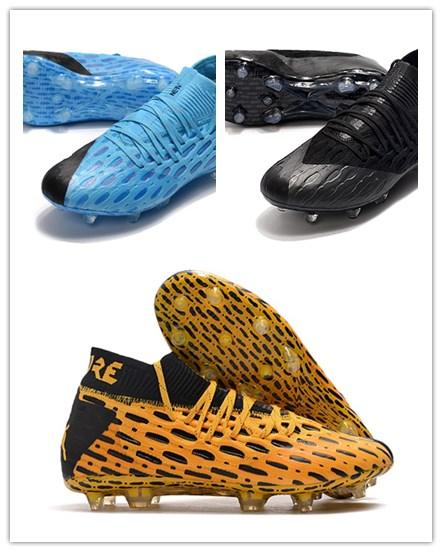 2020 New Mens Future 5.1 Netfit FG Football Boots evoKNIT Pro upper Black Blue Soft Thin Kangaroo Skin Football Cleats Shoes Size39-45