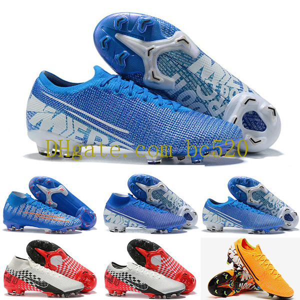 2019 Mens Mercurial Vapors XIII Elite FG Football Boots Neymar Limited Blue CR7 Shuai  360 Superfly VII Victory Soccer Cleats 39-45