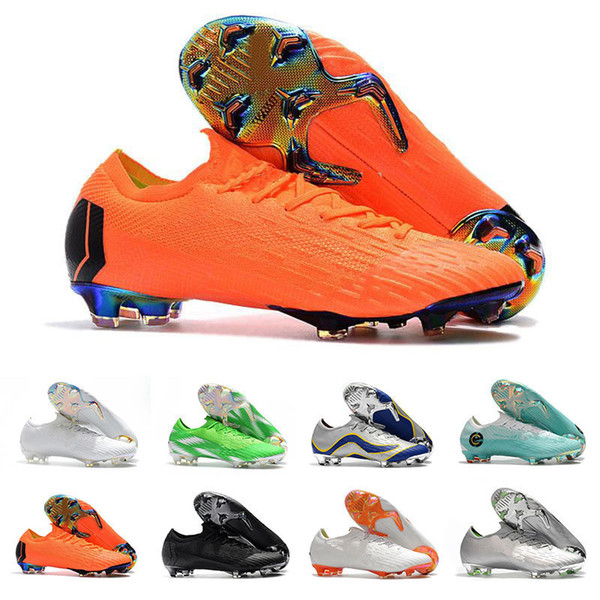 With Box New Mercurial Superfly VII Mens Low Ankle Soccer Shoes Elite FG Football Boots CR7 Superfly VI 360 Neymar Outdoor Soccer Cleats