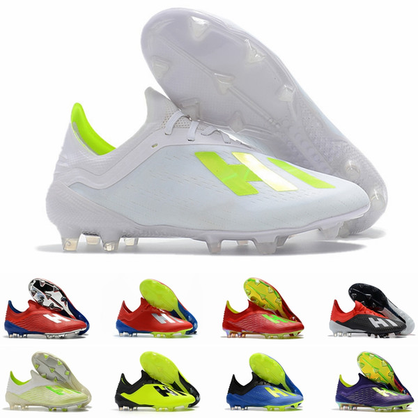 New X 18.1 18+ FG Mens Soccer Football Shoes Salah Jesus 18+x SKELETALWEAVE Soccer Boots Soccer Cleats Taquets Size 6.5-11