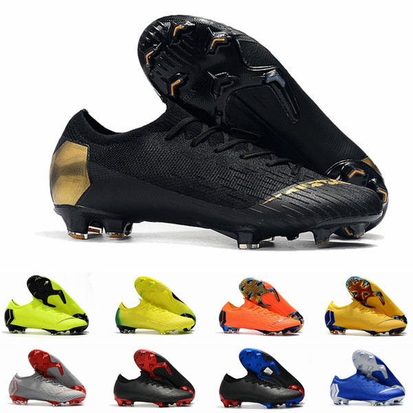 Mercurial VaporX XII Elite FG NJR SHHH 12 Superfly VI 6 360 CR7 Low Ankle Ronaldo Men Soccer Football Shoes taquets Size 39-45