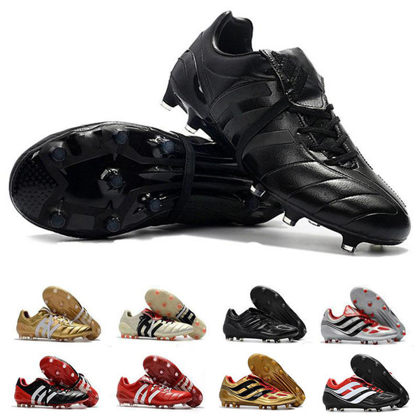 Predator Accelerator Electricity FG Triple All Black Soccer Shoes Men Cleats PREDATOR ACCELERATOR TR Crampons De Football Sports Sneakers