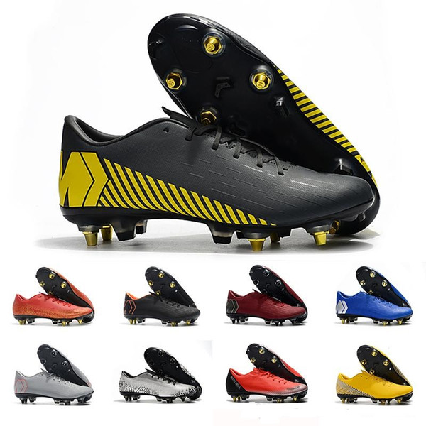 2019 Red yellow mens soccer shoes football Mercurial superfly 360 VII Elite SG AC soccer cleats Neymar boots chuteiras sneakers