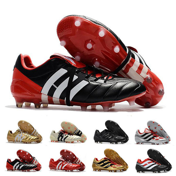 2019 Mens Soccer Cleats Predator Accelerator Electricity FG AG Leather Soccer Shoes PREDATOR ACCELERATOR TR Crampons de football Boots 39-46