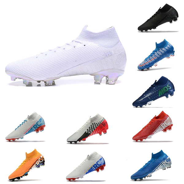 Mercurial Superfly 7 VII Elite FG Cleats Blue Hero Mercurial Superfly 7 360 FG Elite Orange Cleat CR7 Soccer shoes Ronaldo Black Cleat