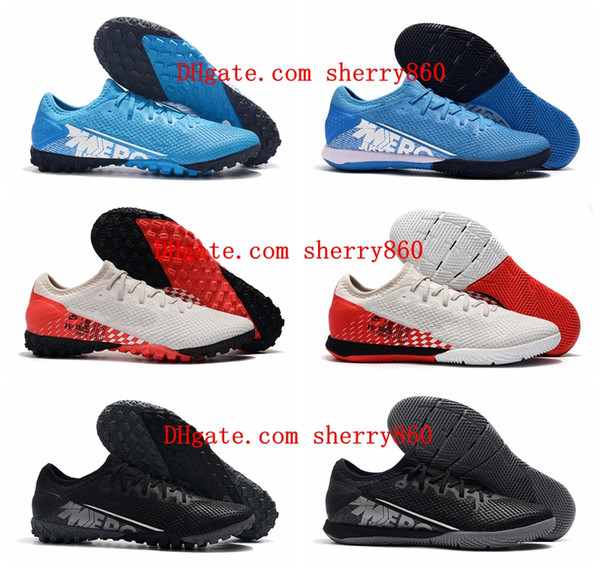 2019 mens soccer shoes Mercurial Vapors 13 Pro IC TF indoor soccer cleats CR7 Cristiano Ronaldo football boots NJR Neymar scarpe calcio