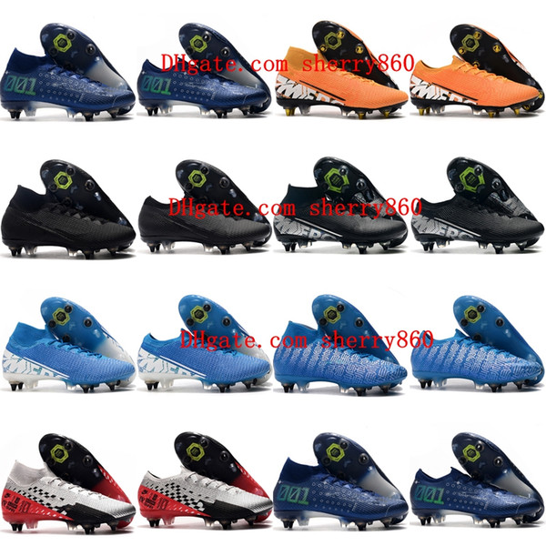 2019 mens soccer cleats Mercurial Superfly 7 Elite SG-PRO AC soccer shoes cheap CR7 Mercurial Vapors 13 Elite SG-PRO football boots