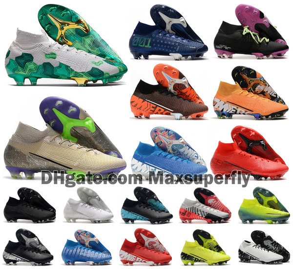 2020 Mercurial Superfly 7 Elite FG VII 360 MDS 001 CR7 Ronaldo Neymar Bondy Mens Women Boys Soccer Shoes Football Boots Cleats 39-45