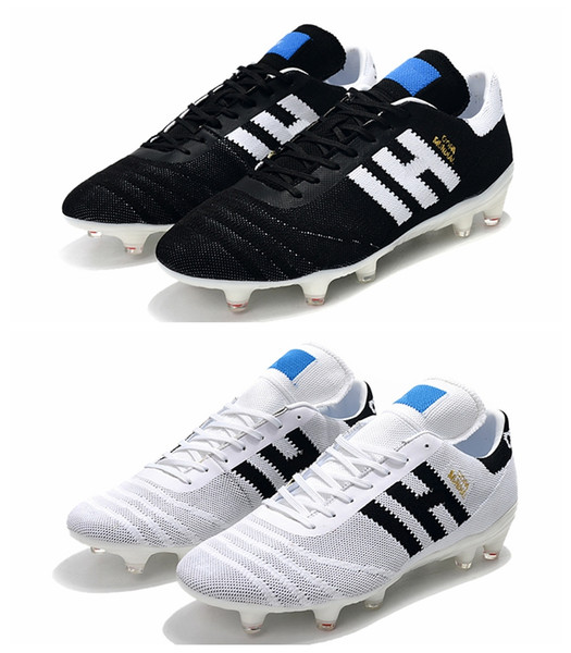 New Copa 70Y FG Black/White/Red 70 Year limited-edition Mens Primeknit Copa Mundial Soccer Football Shoes Boots Cleats taquets Size 39-45