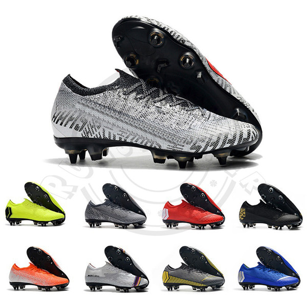 Mercurial Superfly Fury CR7 360 Elite FG KJ 6 2019 Mens Soccer Shoes Cleats Cool Grey Triple Black Men Football Boots Outdoor Sports