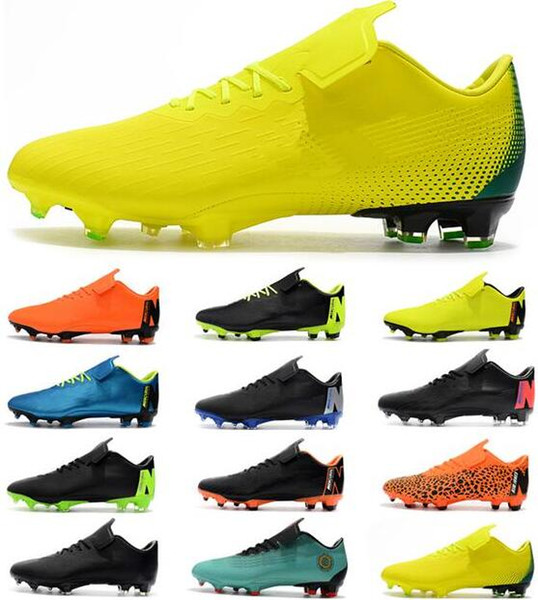 Cheapest Neymar Mercurial Vaporse XII 12 Pro FG Low Mens Soccer Shoes NJR Cristiano Ronaldo CR7 ACC World Cup Football Boots Cleats