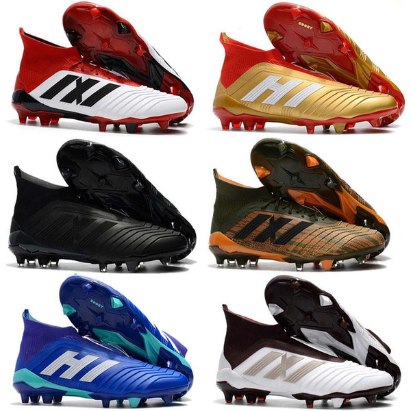 Predator 18+/18.1 FG Soccer Cleats Chaussures De Football Boots Mens High Top Soccer Shoes Predator 18 Cheap New Hot