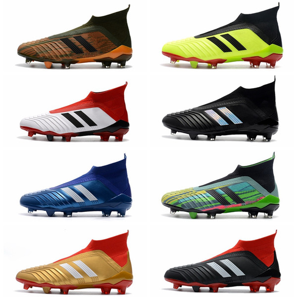 2018 New Predator 18 FG Mens Soccer Cleats Chaussures De Football Boots High Top Predator Telstar 18+ Soccer Shoes Neymar Football Shoes