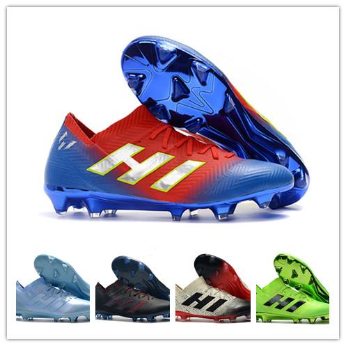 hot sale mens Taquets soccer cleats Nemeziz Messi 18.1 FG soccer shoes Nemeziz 18 chaussures de football boots chuteiras de futebol