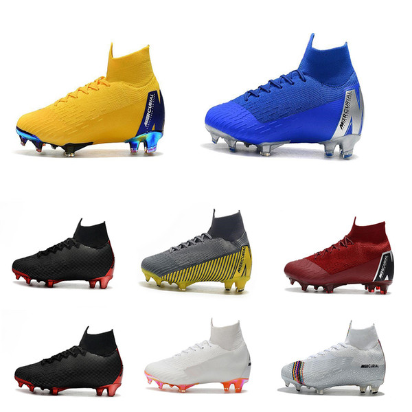 Mercurial Superfly VI 360 Elite FG KJ 6 XII 12 CR7 Mens Soccer Cleats Ronaldo Neymar High Heel Soccer Shoes ACC Football Boots