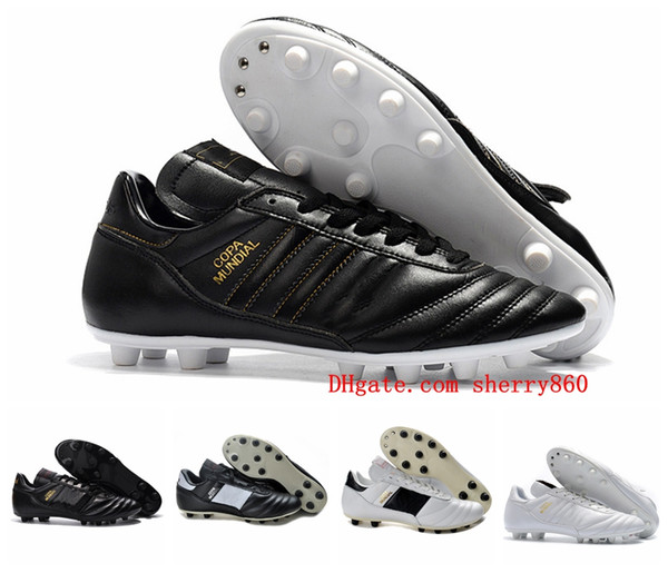 Mens Copa Mundial Leather FG Soccer Shoes Discount Soccer Cleats 2015 World Cup Football Boots Size 39-45 Black White Orange botines futbol