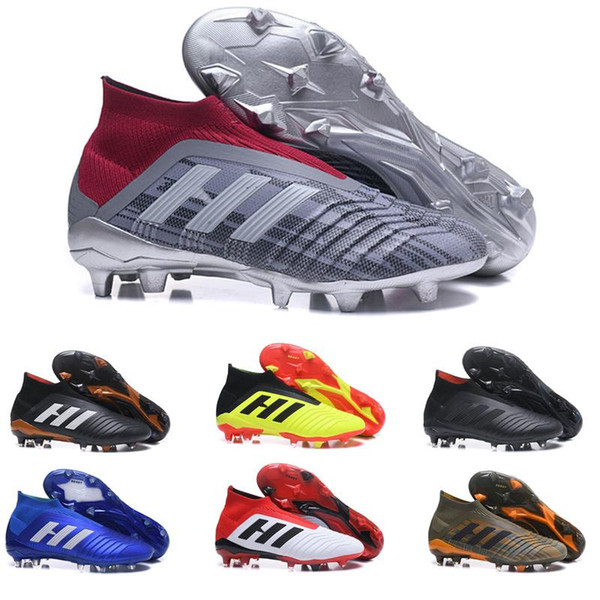 Mens High Ankle Youth Football Boots Predator 18+x Pogba FG Accelerator DB Kids Soccer Shoes PureControl Purechaos mens football cleats