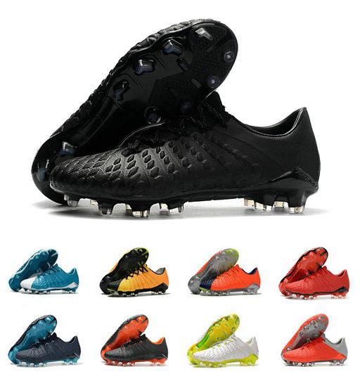 Hot Sale Hypervenom Phantom III DF FG Soccer Shoes Outdoor Hypervenom ACC Socks Soccer Cleats Low Ankle Football Boots 39-45