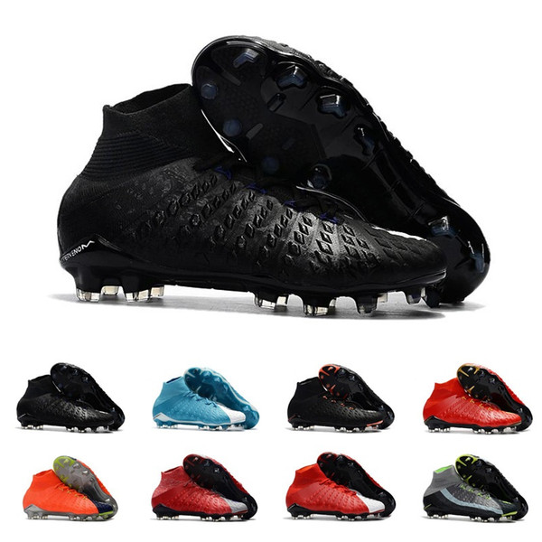 Mens Soccer Cleats Hypervenom Phantom III EA Sports FG For Men Soccer Shoes Soft Ground Football Boots Cheap Rising Fast Pack Neymar Boots