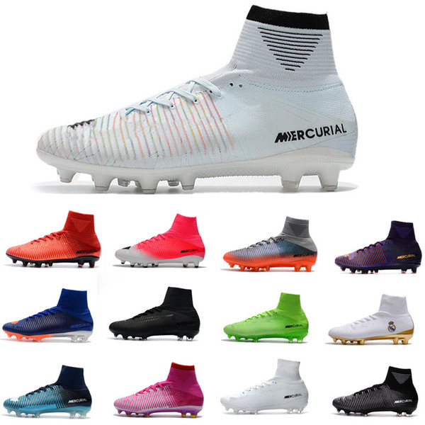 Men Women Football shoes Neymar Hypervenom Phantom JR Magista Obra 2 Mercurial x EA SPORTS Superfly CR7 FG Soccer Cleats Ankle Soccer Shoes