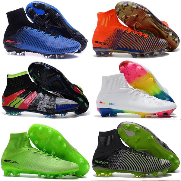 Men Women Football Boots Neymar Hypervenom Phantom JR Magista Obra 2 Mercurial x EA SPORTS Superfly CR7 FG Soccer Cleats Ankle Soccer Shoes