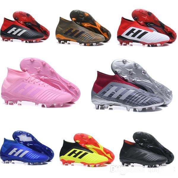 New Mens High Ankle Football Boots Predator 18+x Pogba FG Accelerator DB Soccer Shoes PureControl Purechaos Soccer Cleats For Men