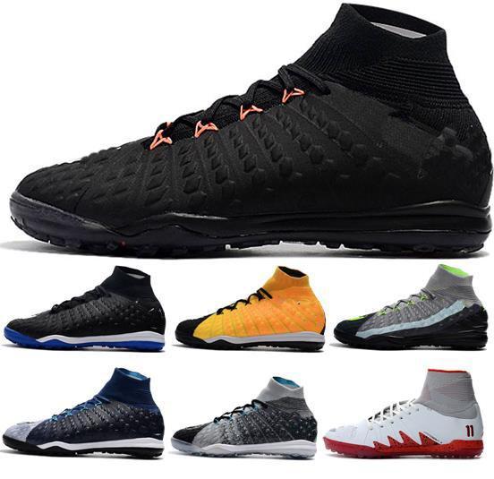 New Arrive Cheapest HypervenomX Proximo II DF TF IC Mens Soccer Shoes High Ankle Fire MD Cup Superfly Men Football Shoes Soccer Cleats