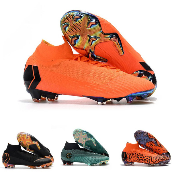 Mens kids CR7 Melhor Elite Ronaldo KJ VI 360 FG Soccer Shoes Football Boot Mercurial Superfly Cristiano Ronaldo women Fashion Socce Cleats