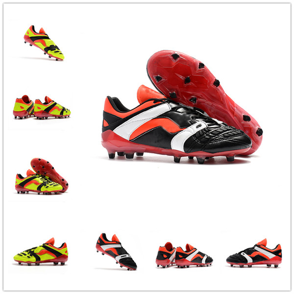 With Box Predator Accelerator 1998 Electricity David Beckham FG Soccer Cleats Mens Soccer Shoes Football Boots Wholesale Drop 