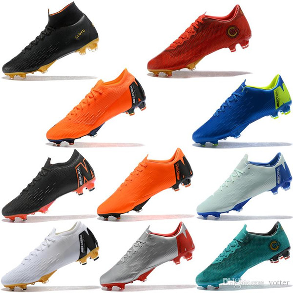 2018 Assassin 12 Mercurial Superfly VI 360 Elite Football Boots XII Pro FG Waterproof Low TOP Quality Soccer Shoes Cleats botas de fútbol