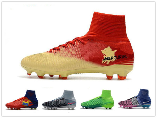 2018 Original Mens CR7 Mercurial x EA SPORTS Superfly V FG Soccer Shoes Magista Obra 2 Soccer Cleats Football Boots Youth Cristiano Ronaldo