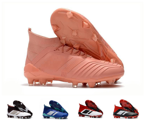 High Top Predator 18 FG Men Soccer Cleats Chaussures De Football Boots Mens predator accelerator Cristiano Ronaldo Soccer indoor Shoes