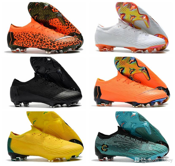 2018 Mercurial Superfly VI 360 Elite FG Knit Kids Mens Soccer Cleats Cr7 chaussures Crampons de football botas de fútbol shoes boots