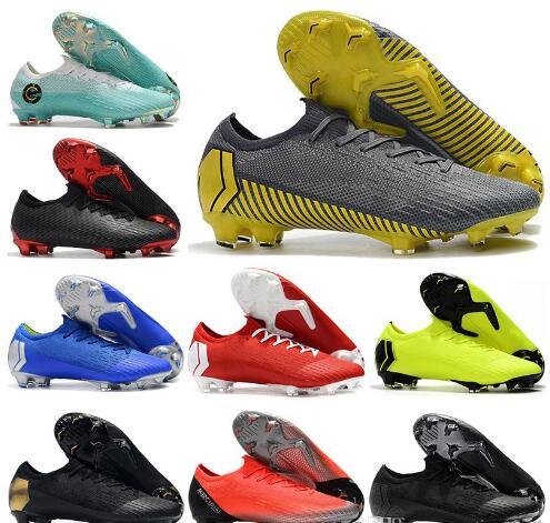 New Mens Low Ankle Football Boots Game Over CR7 Mercurial XII VII Elite FG Soccer Shoes Superfly 360 Neymar ACC Soccer Cleats